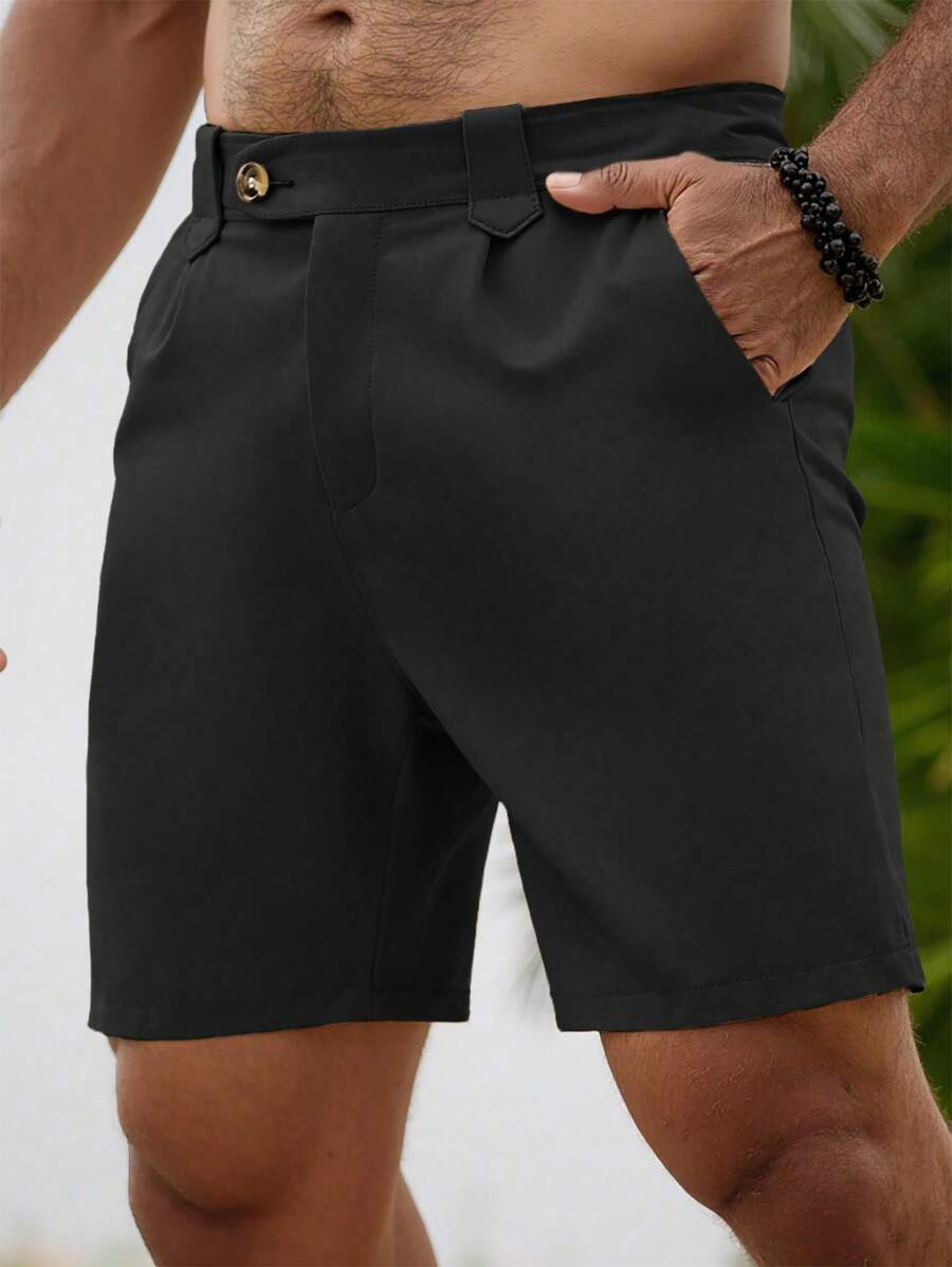 Elegant Straight Shorts Made of Lightweight Fabric for Stylish Occasions
