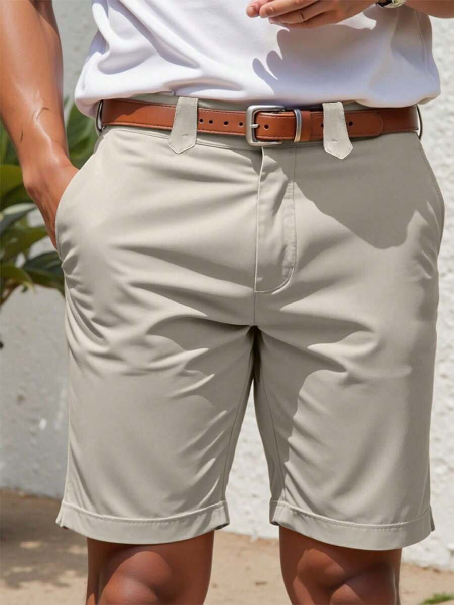 Elegant Straight Shorts Made of Lightweight Fabric for Stylish Occasions