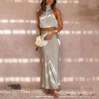 Elegant Women's Maxi Skirt and Top Set