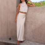 Elegant Women's Maxi Skirt and Top Set
