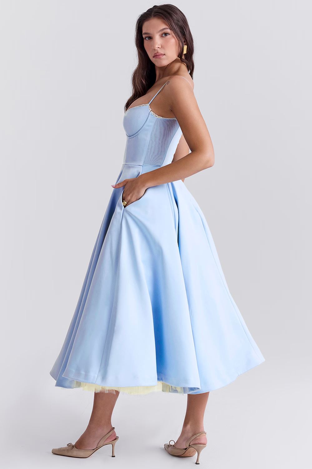 Elegant women's dress for wedding guests