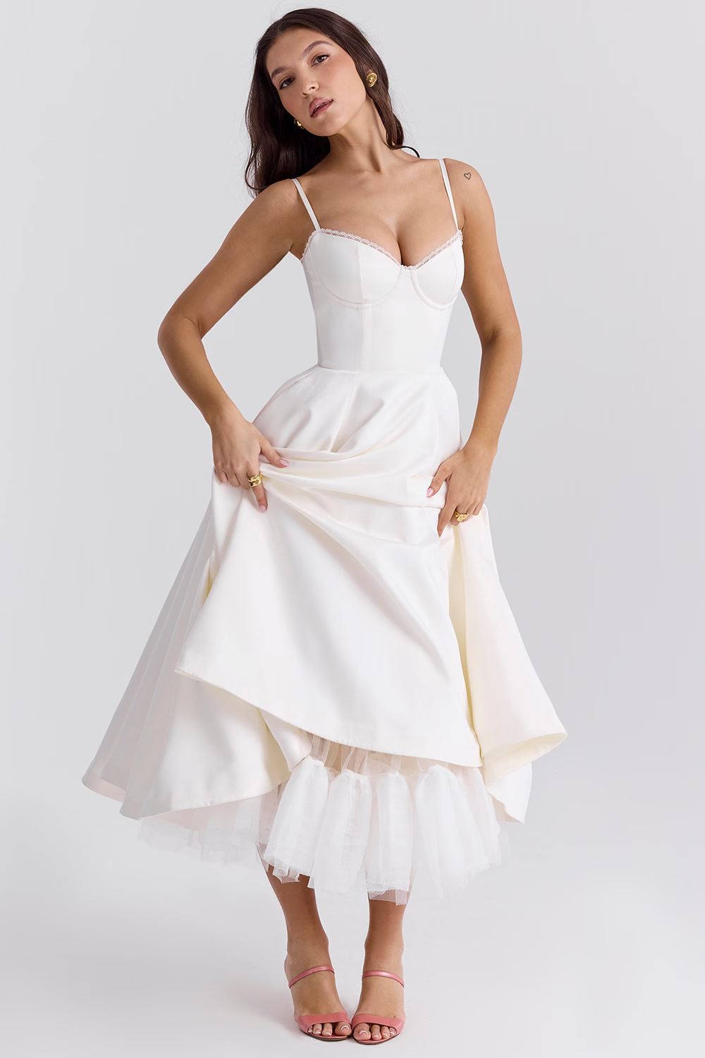 Elegant women's dress for wedding guests