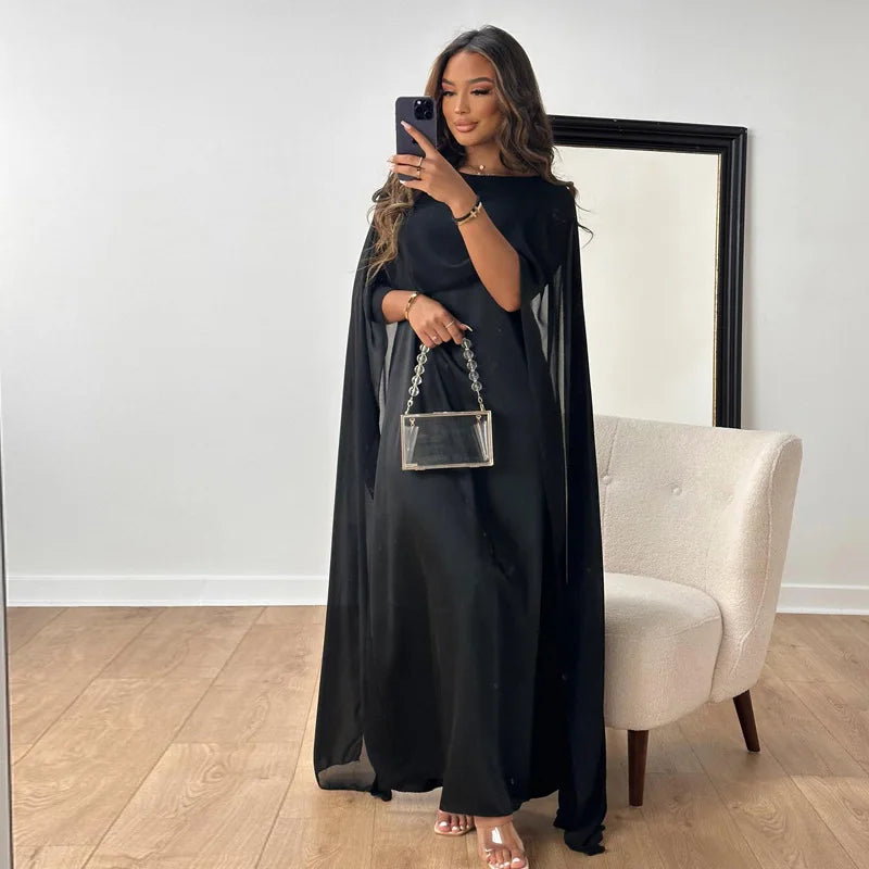 Elegant satin dress for women with adjustable straps