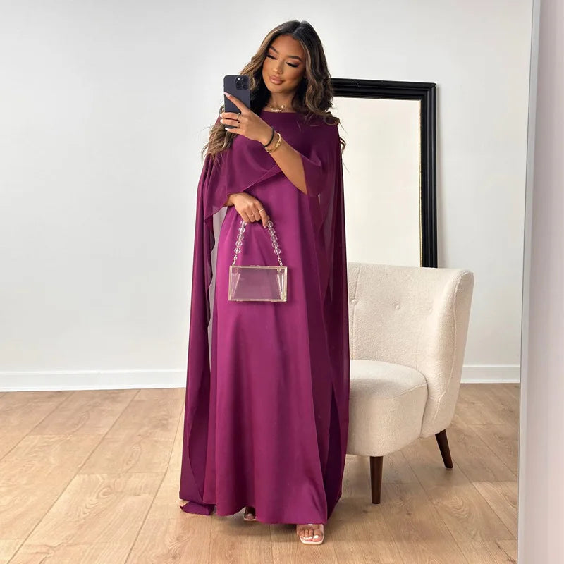 Elegant satin dress for women with adjustable straps