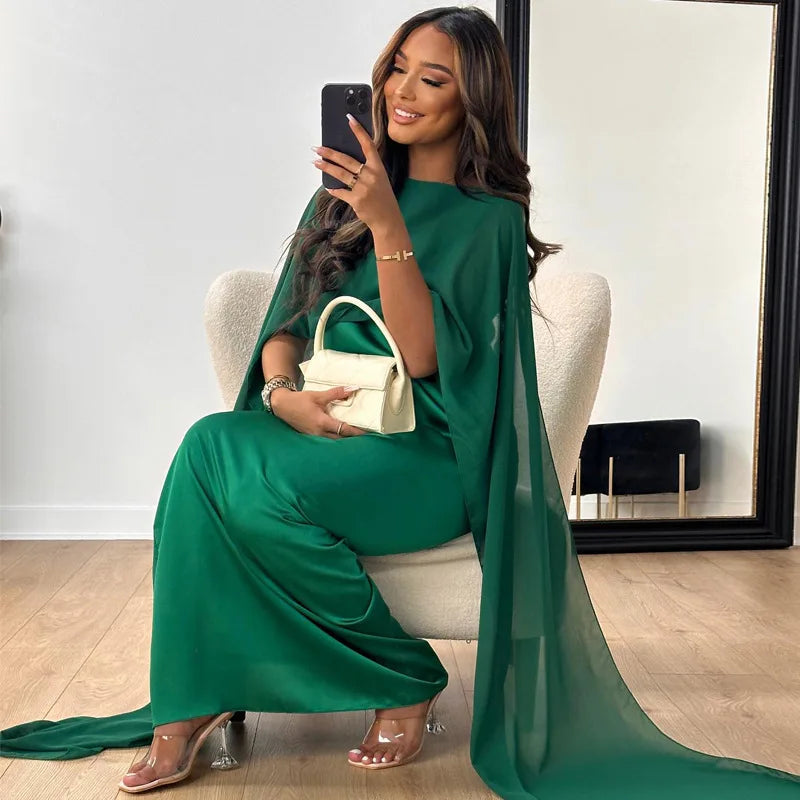 Elegant satin dress for women with adjustable straps