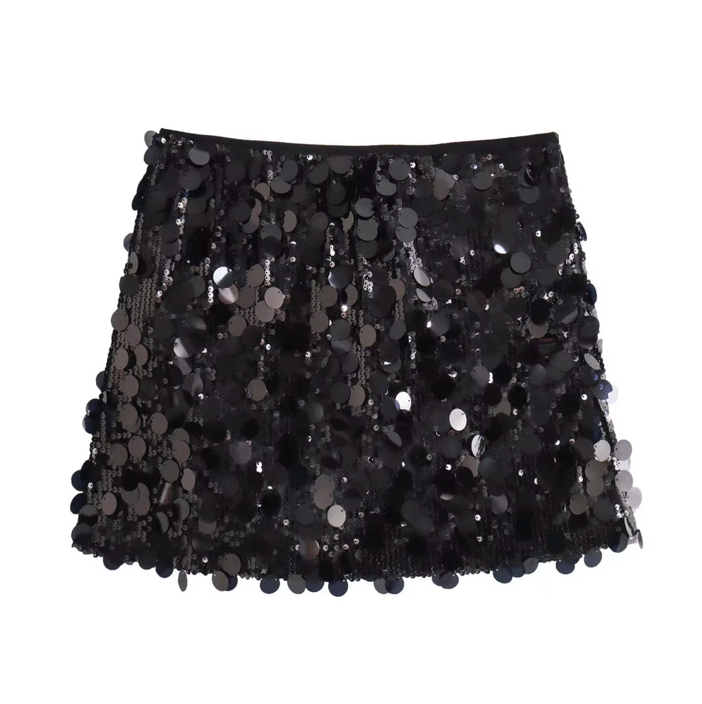 Glamorous Mini Skirt with Sequins for Women