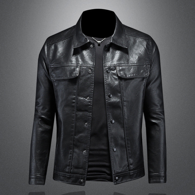 Herren Bikerjacke aus PU-Leder – Stilvolle Jacke für Freizeit und Motorrad 1