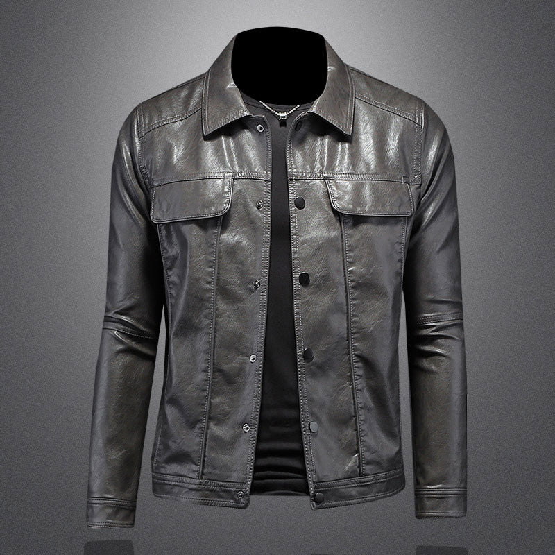 Herren Bikerjacke aus PU-Leder – Stilvolle Jacke für Freizeit und Motorrad 2