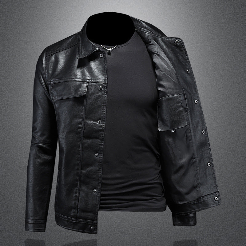 Herren Bikerjacke aus PU-Leder – Stilvolle Jacke für Freizeit und Motorrad 3