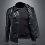 Herren Bikerjacke aus PU-Leder – Stilvolle Jacke für Freizeit und Motorrad 3