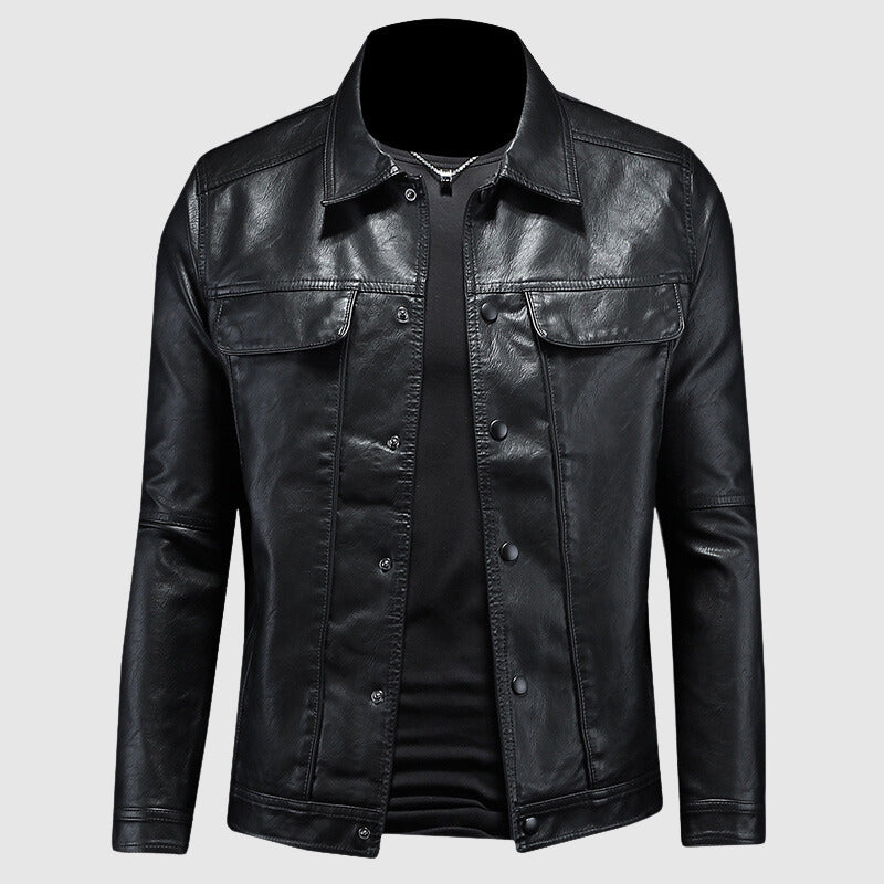 Herren Bikerjacke aus PU-Leder – Stilvolle Jacke für Freizeit und Motorrad 4