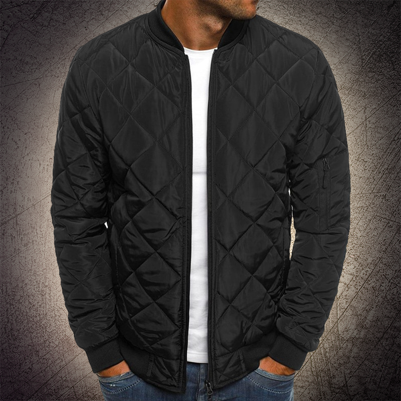 Herren Bomberjacke Klassisch Gesteppte Jacke für Freizeit 0