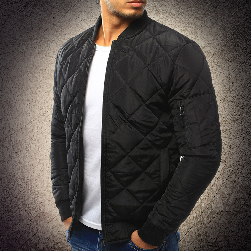 Herren Bomberjacke Klassisch Gesteppte Jacke für Freizeit 1