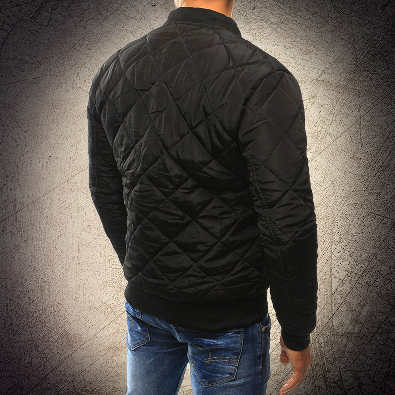Herren Bomberjacke Klassisch Gesteppte Jacke für Freizeit 2