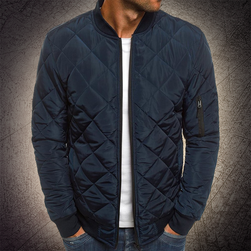 Herren Bomberjacke Klassisch Gesteppte Jacke für Freizeit 4