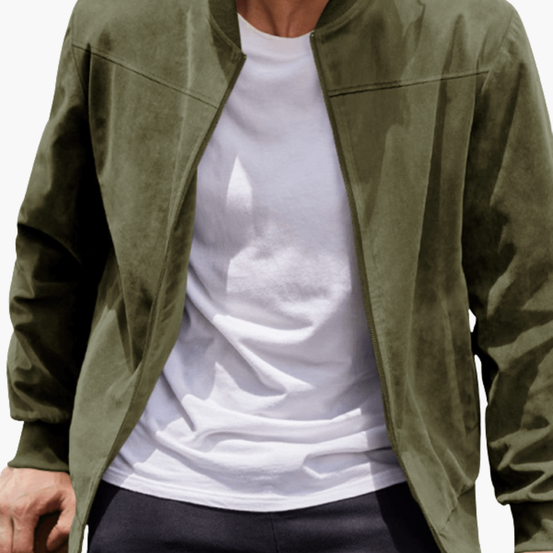 Herren Bomberjacke mit Reißverschluss und Seitentaschen 4