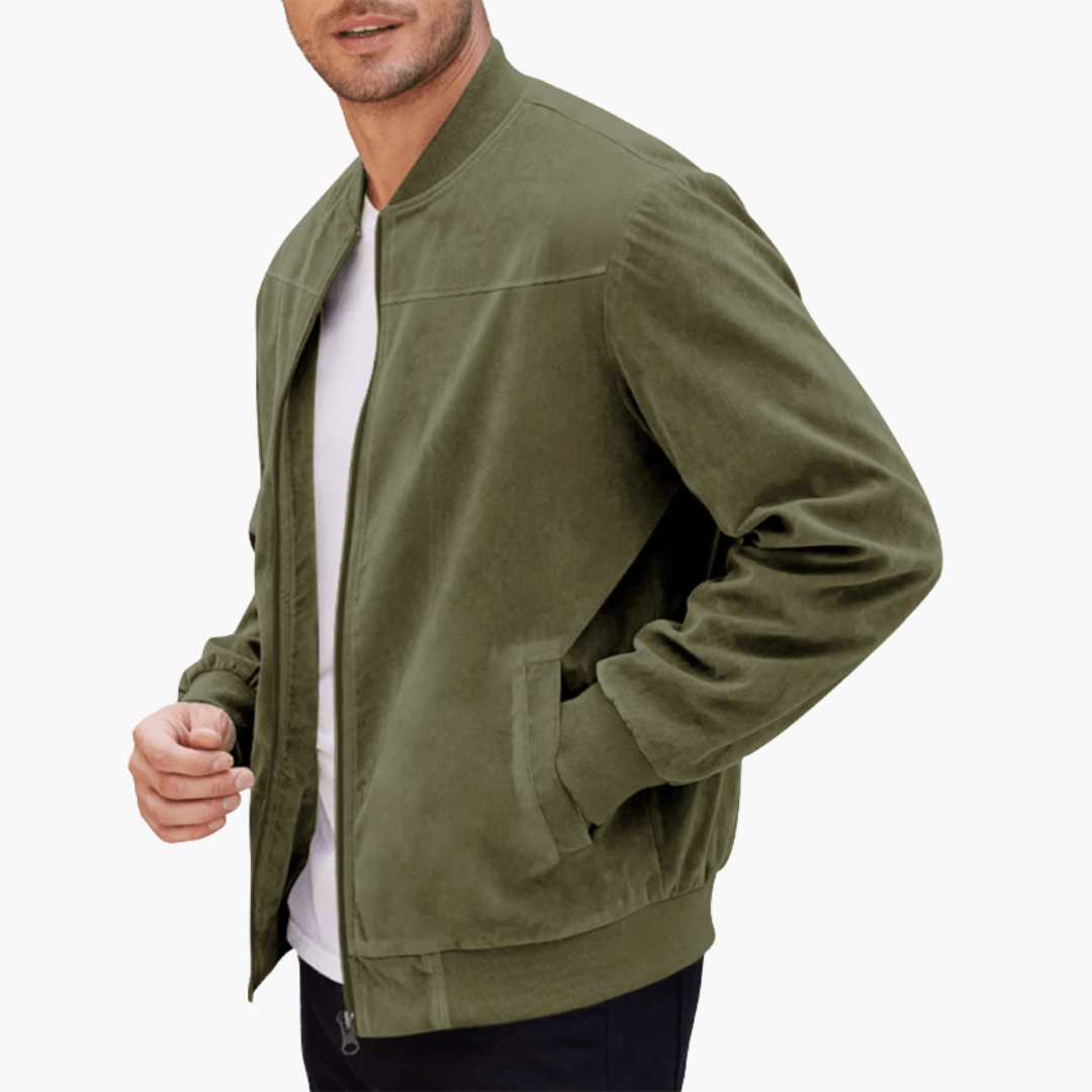 Herren Bomberjacke mit Reißverschluss und Seitentaschen 5