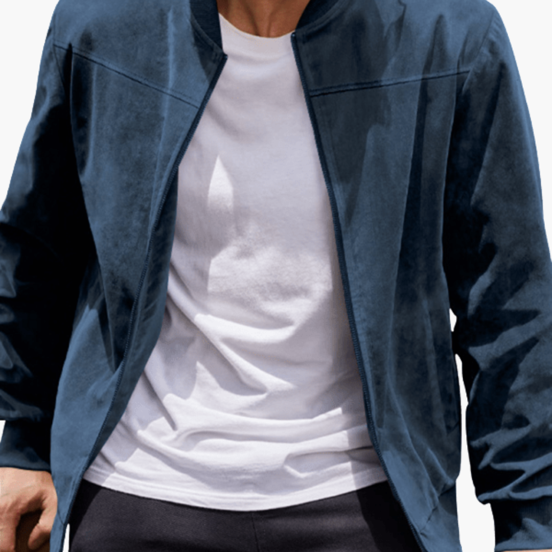 Herren Bomberjacke mit Reißverschluss und Seitentaschen 8