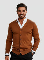 Herren Cardigan V-Ausschnitt mit Knopfdesign 3