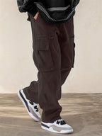 Men's cargo pants with adjustable waistband and practical pockets