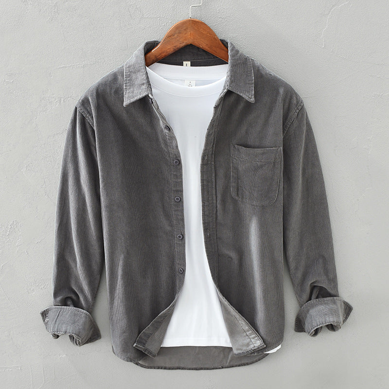 Herren Cord Overshirt im Retro-Stil 2