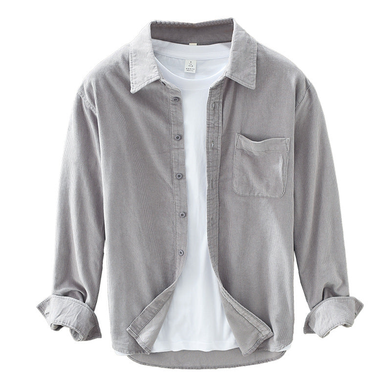 Herren Cord Overshirt im Retro-Stil 5