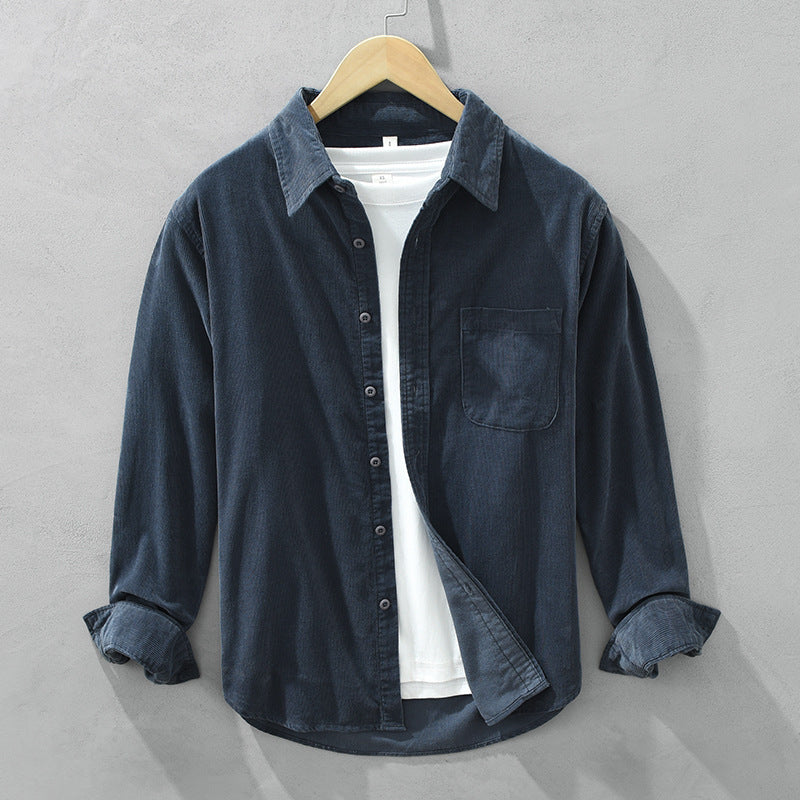 Herren Cord Overshirt im Retro-Stil 8
