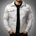 Herren Denim Jacke im Casual Stil mit Brusttaschen 0