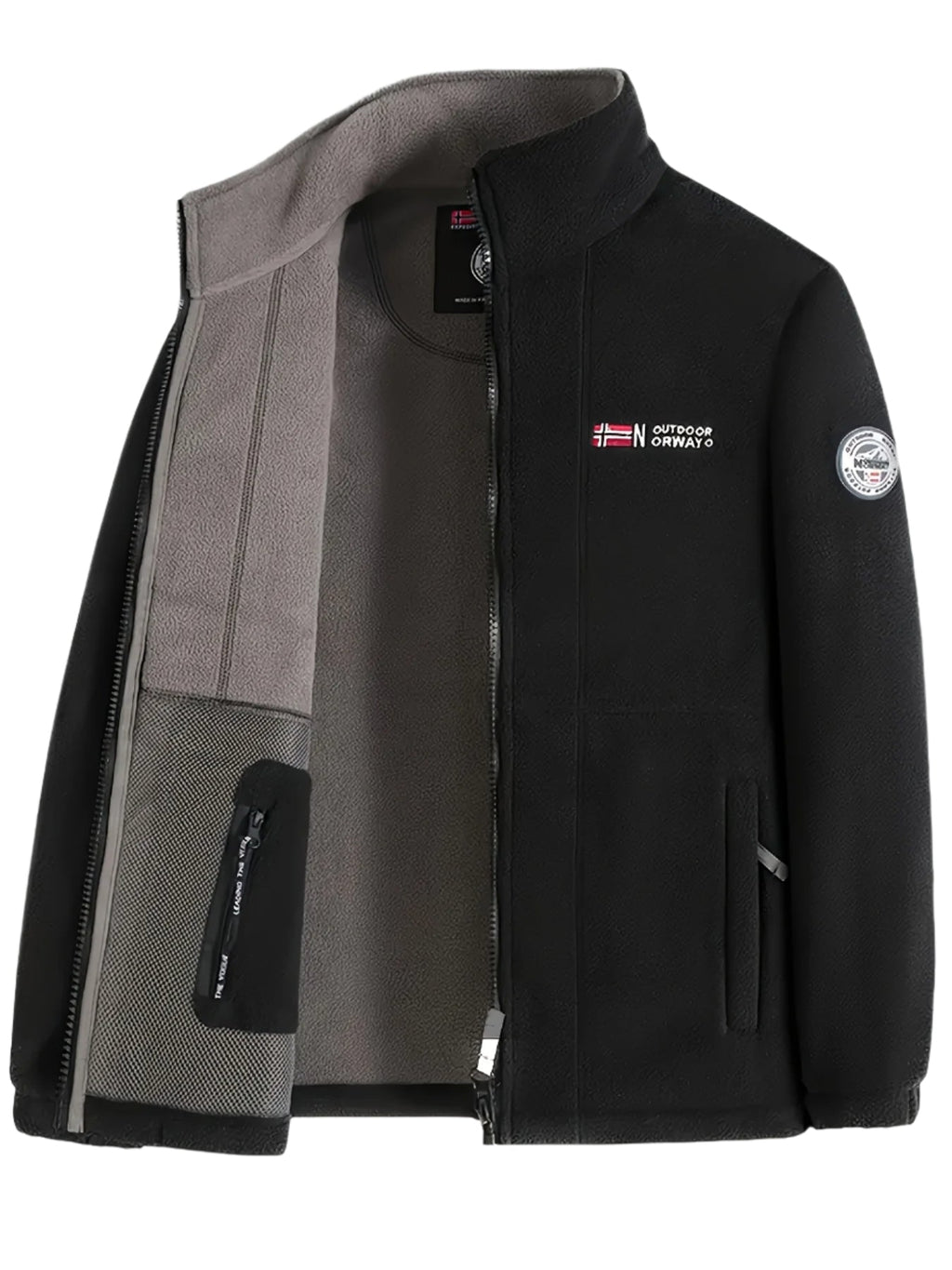 Herren Fleecejacke mit Hohem Kragen für Kalte Tage 10
