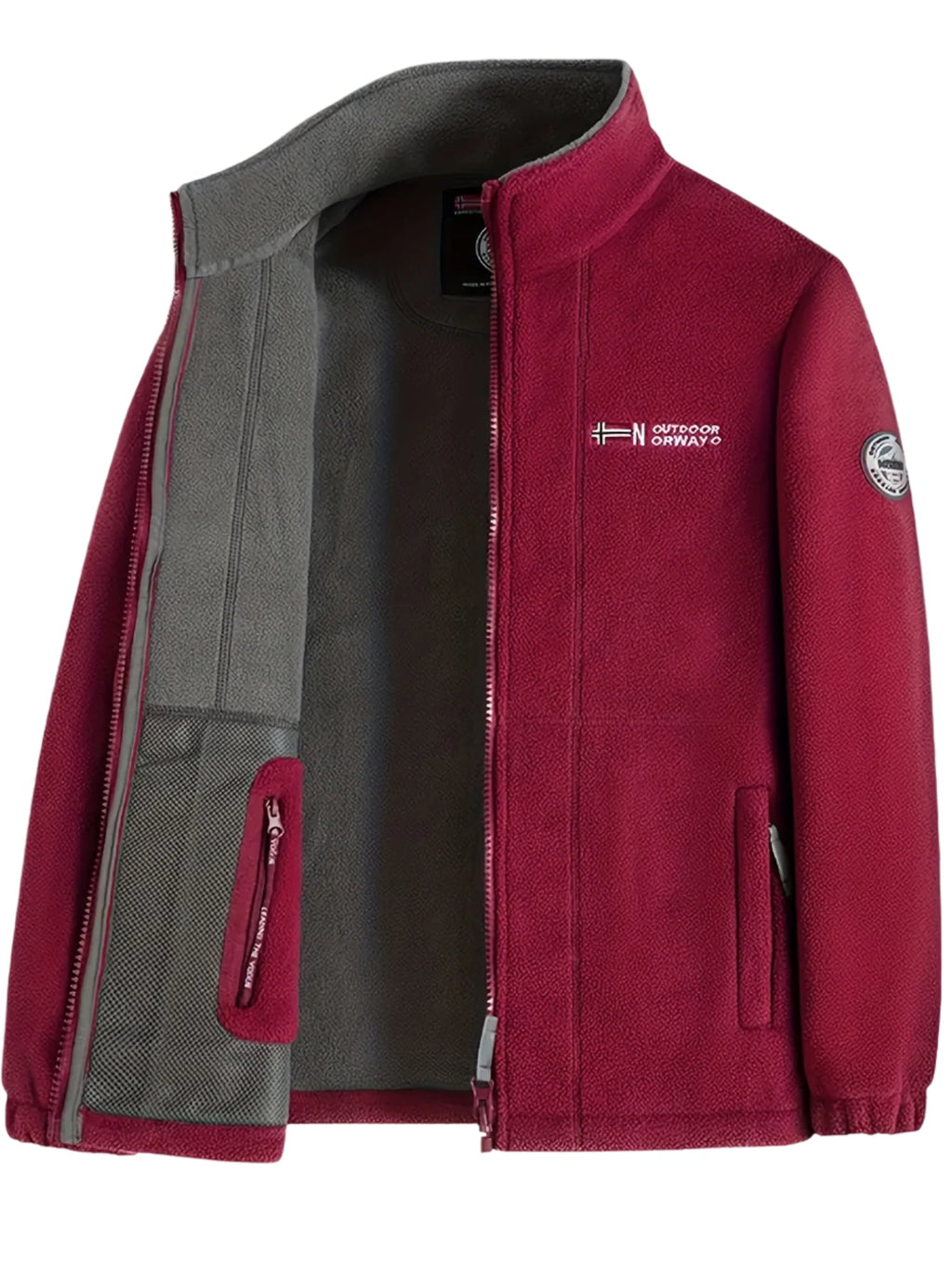 Herren Fleecejacke mit Hohem Kragen für Kalte Tage 6