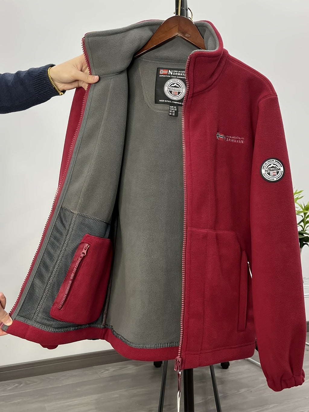 Herren Fleecejacke mit Hohem Kragen für Kalte Tage 7