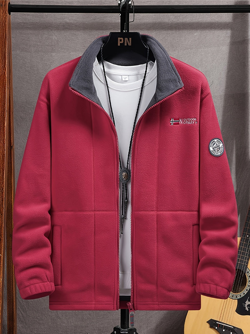 Herren Fleecejacke mit Hohem Kragen für Kalte Tage 8