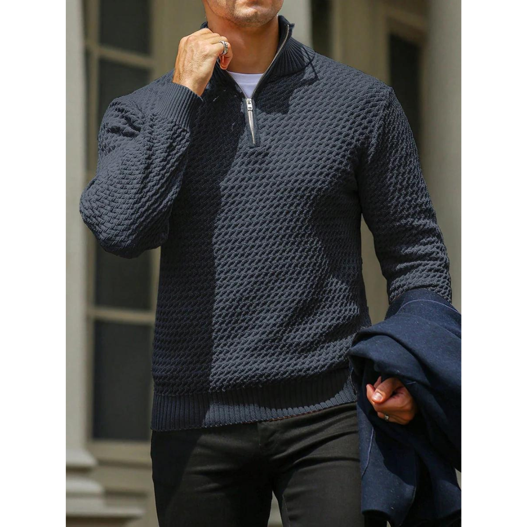 Herren Halbzip Pullover aus luxuriöser Wollmischung 0