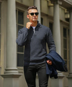 Herren Halbzip Pullover aus luxuriöser Wollmischung 1