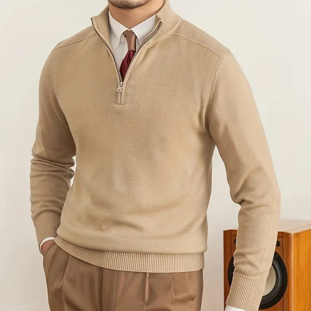 Herren Halbzip Pullover für eleganten Komfort und Stil 0