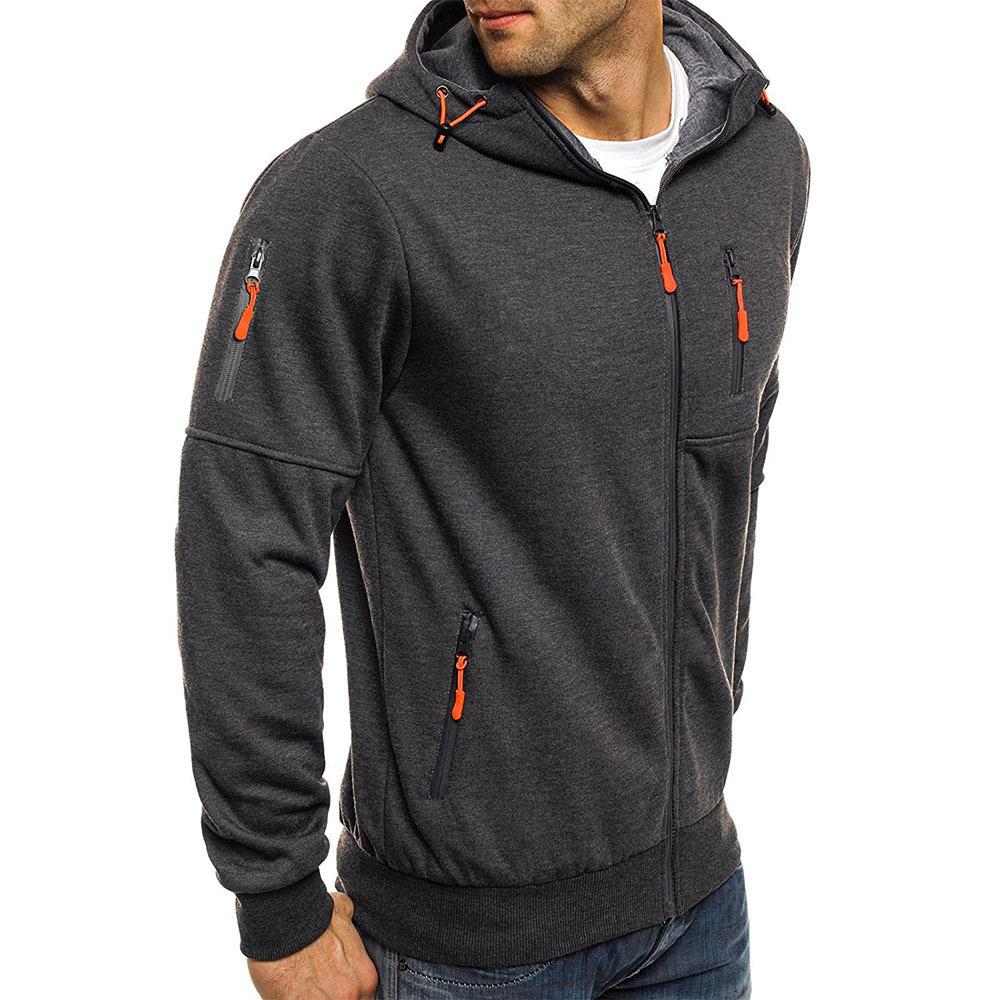 Herren Hoodie Zip-Up Sweatshirt mit Kapuze für Komfort 1