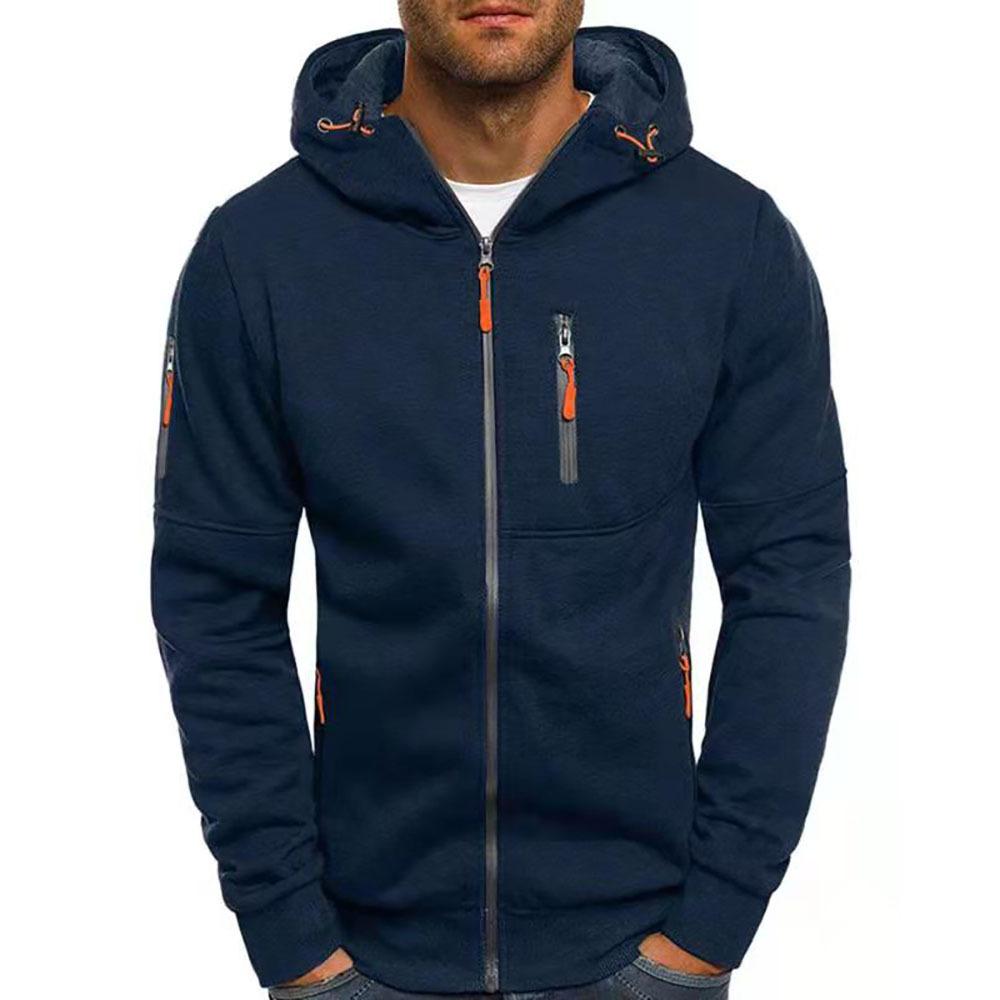 Herren Hoodie Zip-Up Sweatshirt mit Kapuze für Komfort 4