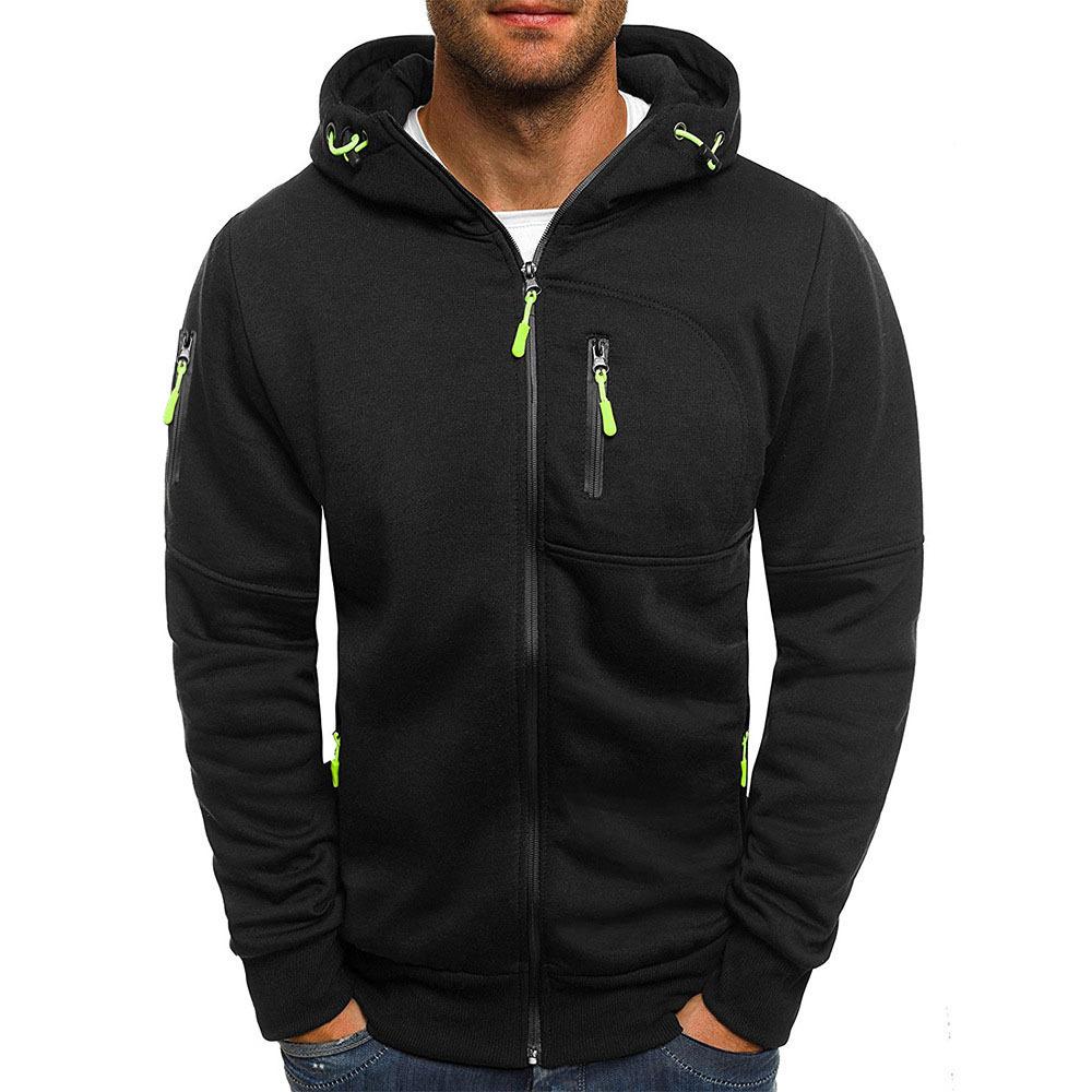 Herren Hoodie Zip-Up Sweatshirt mit Kapuze für Komfort 6