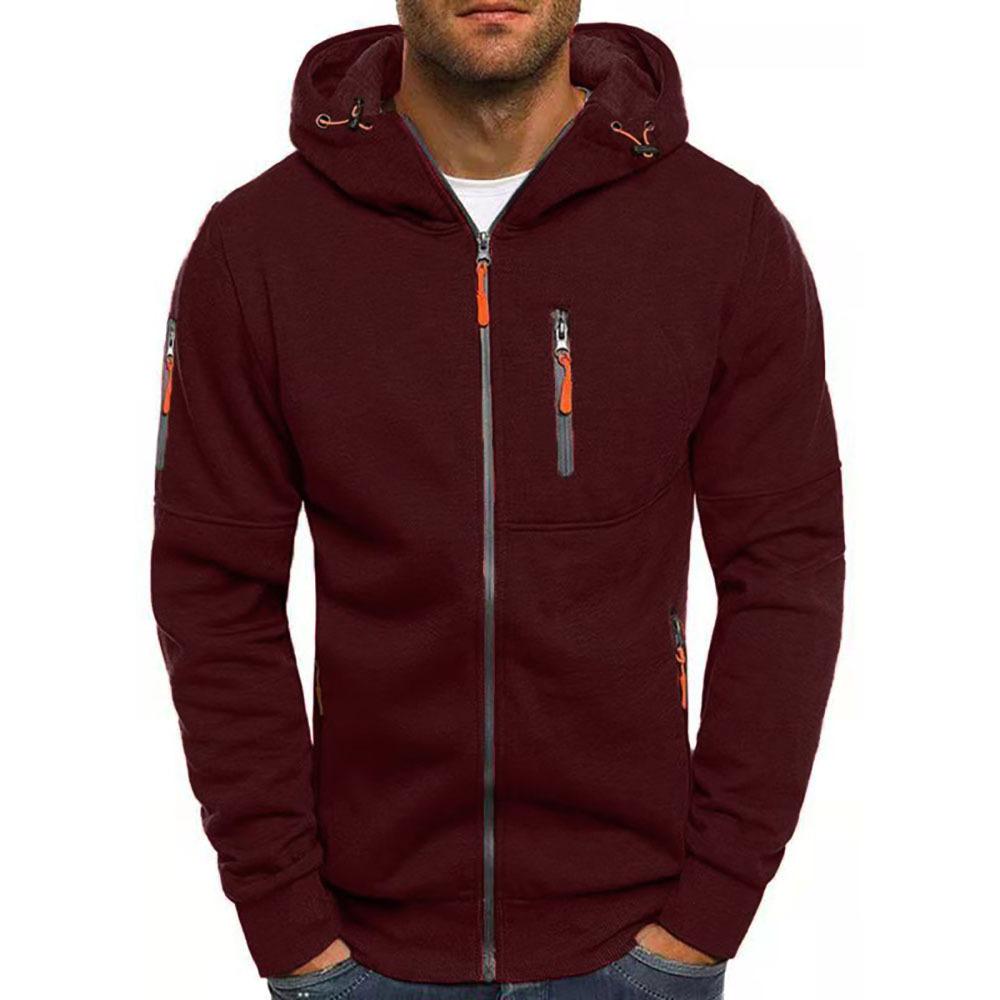 Herren Hoodie Zip-Up Sweatshirt mit Kapuze für Komfort 7