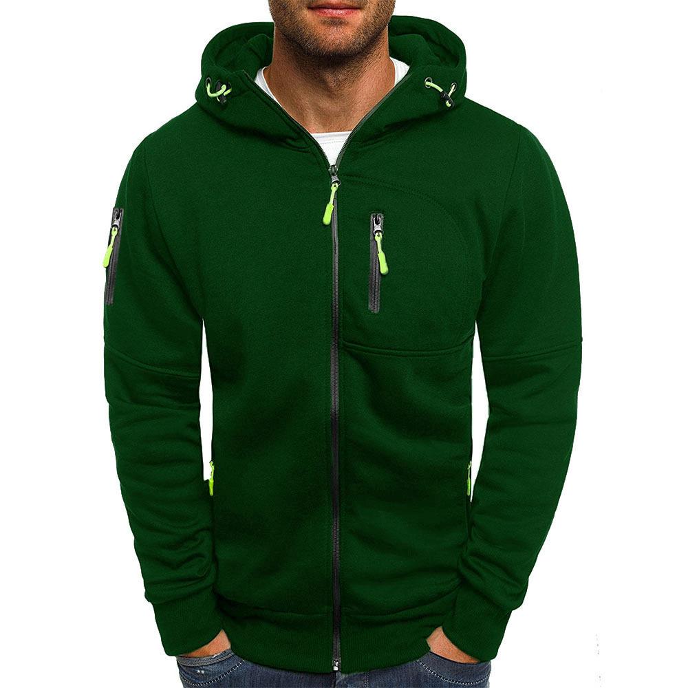 Herren Hoodie Zip-Up Sweatshirt mit Kapuze für Komfort 8