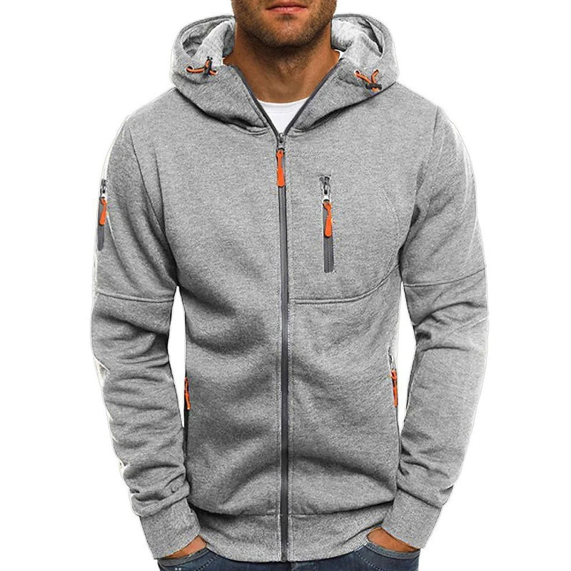 Herren Hoodie Zip-Up Sweatshirt mit Kapuze für Komfort 9