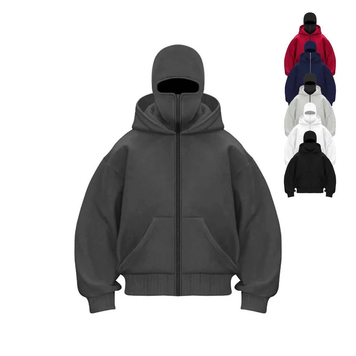 Herren Hoodie mit Balaclava und Kapuze 1