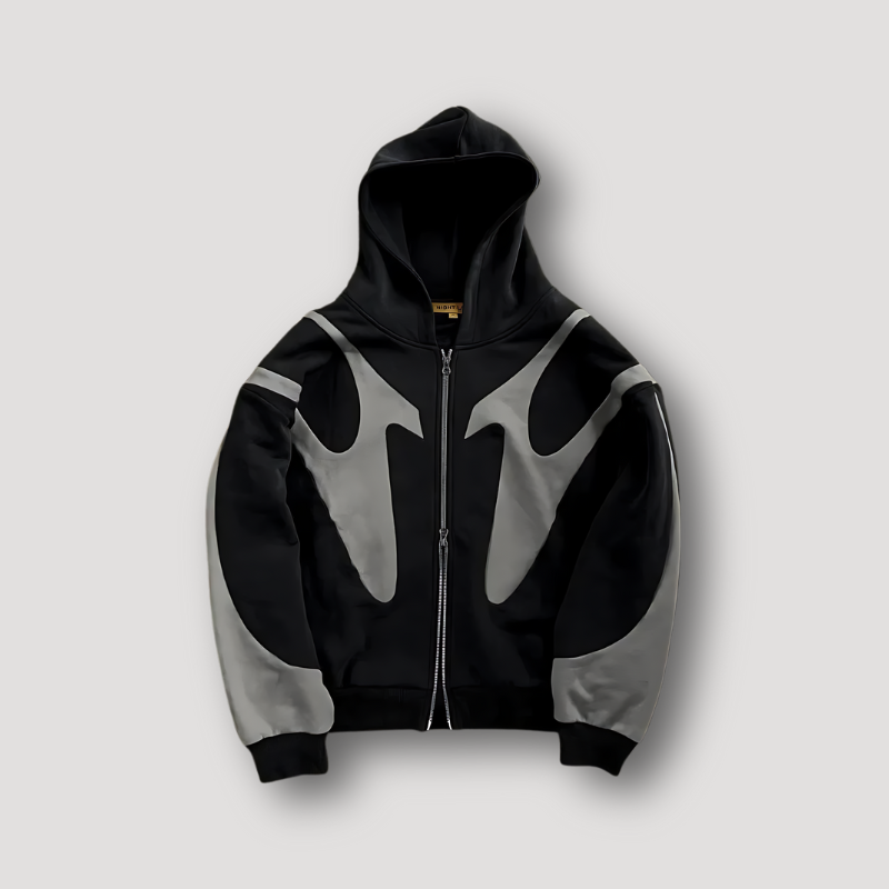 Herren Hoodie mit Reißverschluss im Streetwear-Stil 1