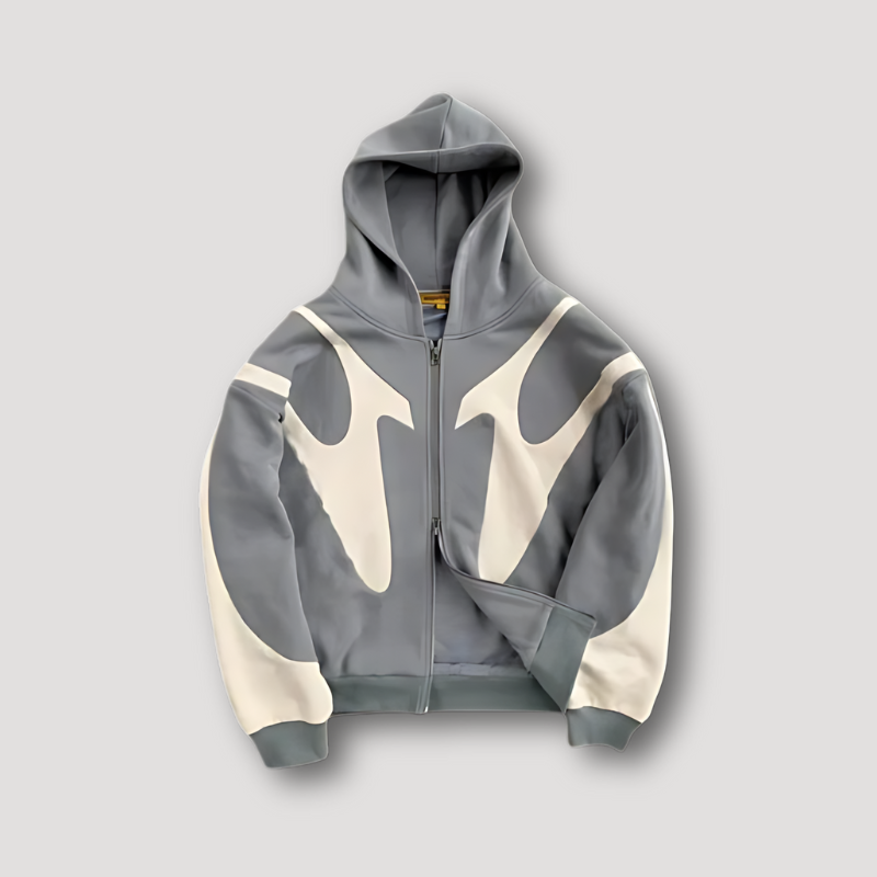 Herren Hoodie mit Reißverschluss im Streetwear-Stil 2