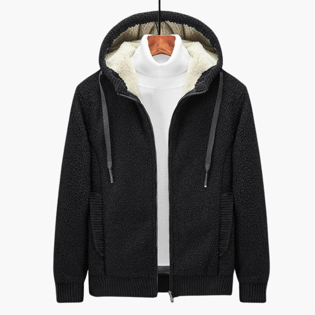 Herren Hoodie mit Reißverschluss und gefütterter Kapuze 0