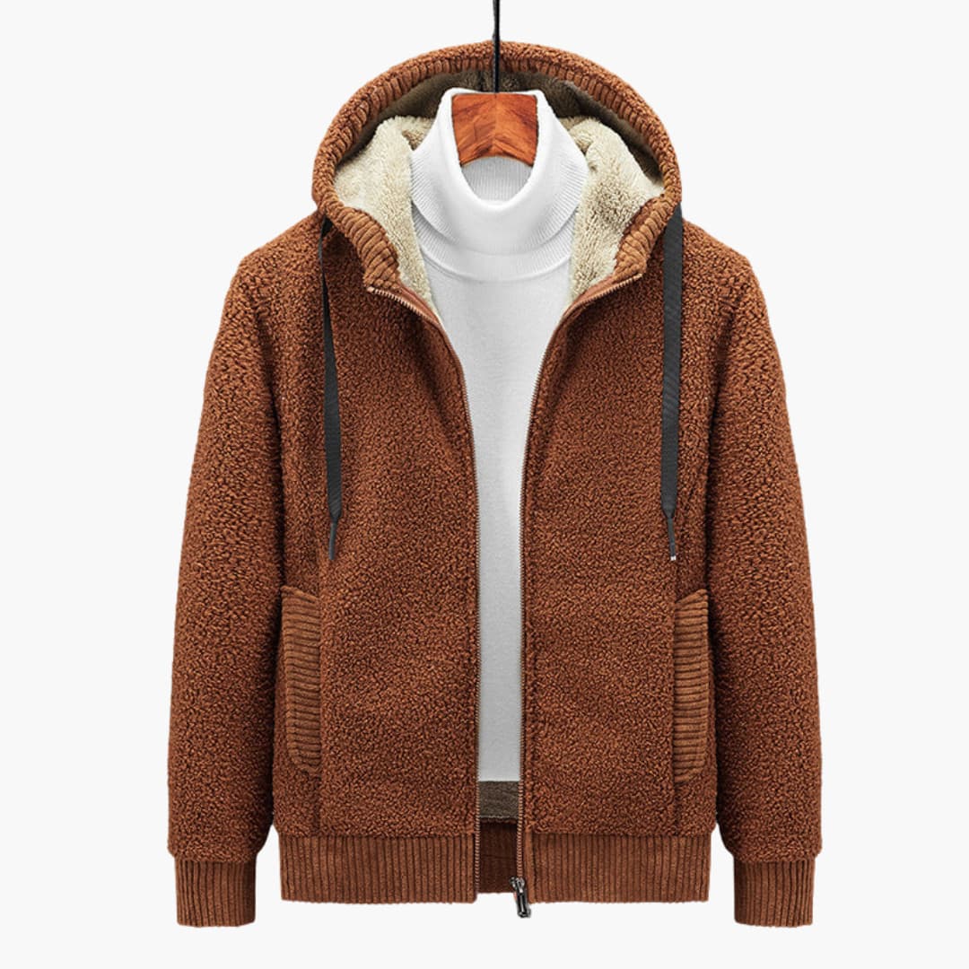 Herren Hoodie mit Reißverschluss und gefütterter Kapuze 1
