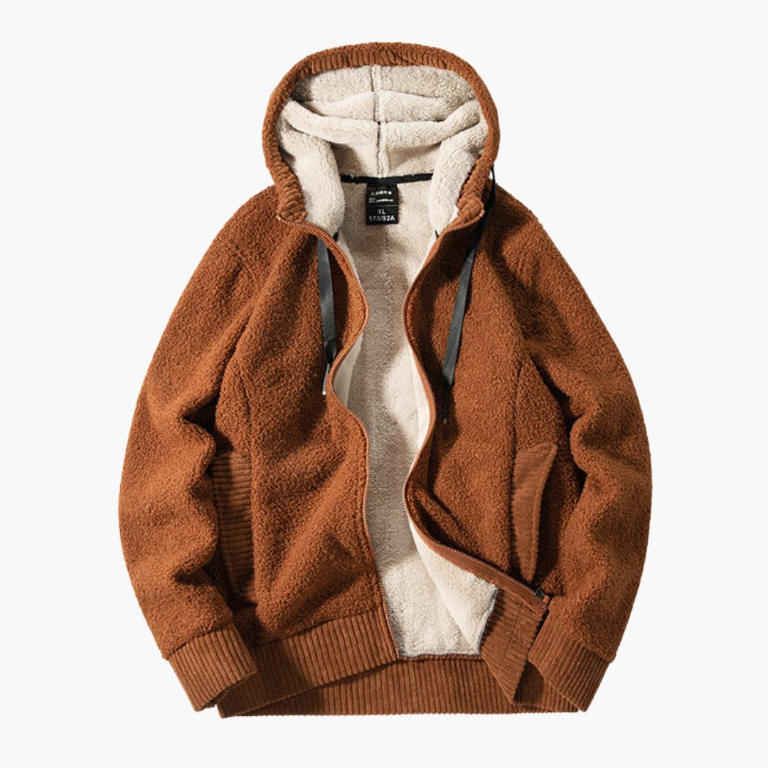 Herren Hoodie mit Reißverschluss und gefütterter Kapuze 3