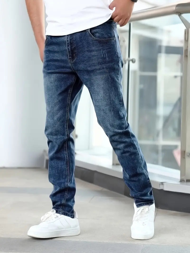 Herren Jeans im Lässigen Stil mit Taschen aus Hochwertigem Denim 0