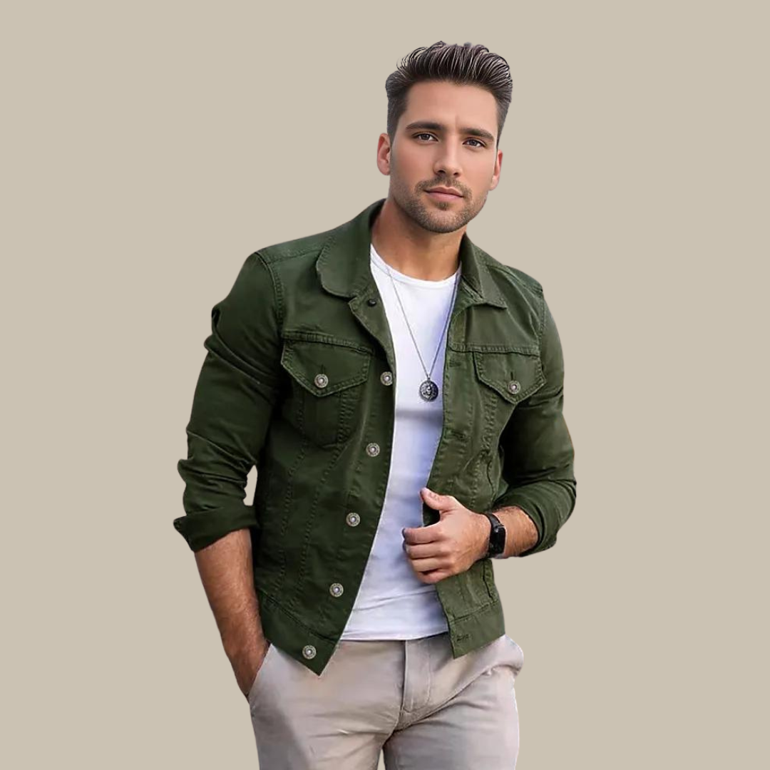Herren Jeansjacke im klassischen Stil 0