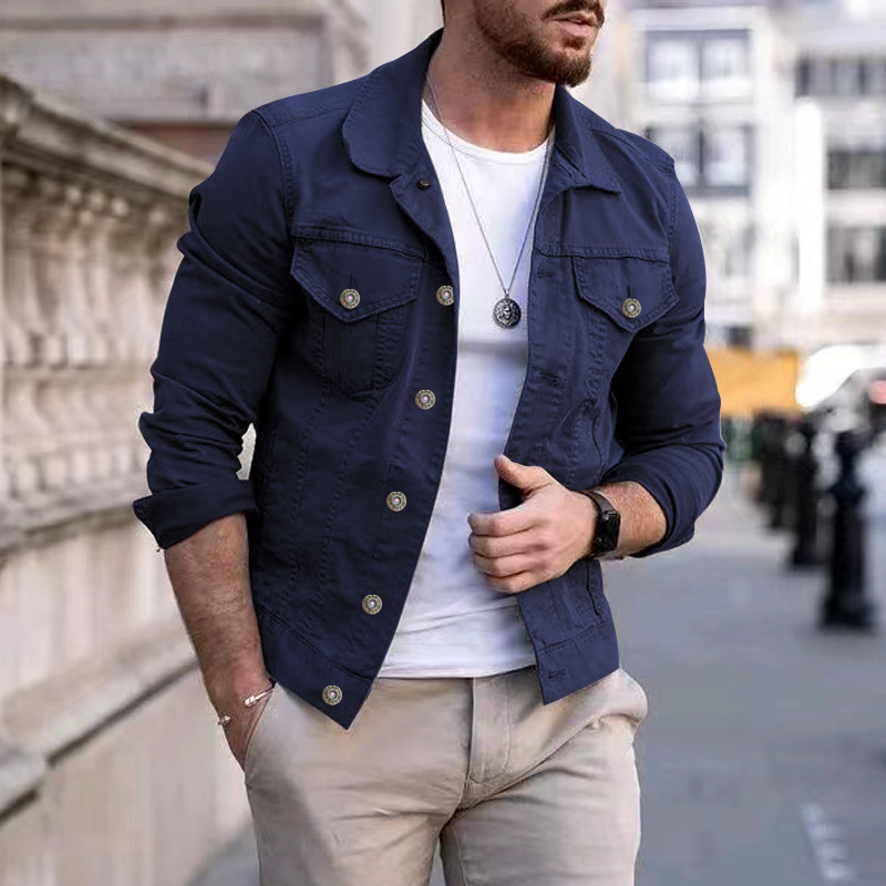 Herren Jeansjacke im klassischen Stil 3